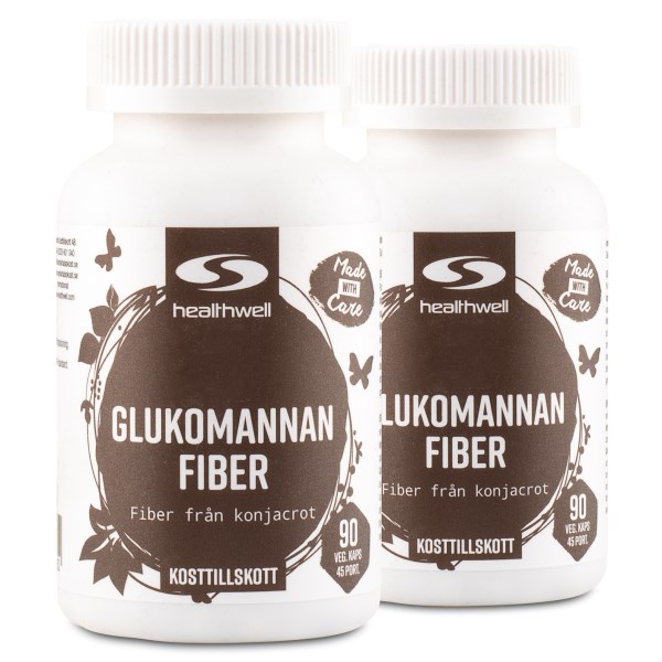 Healthwell Glukomannan Fiber, 180 kaps