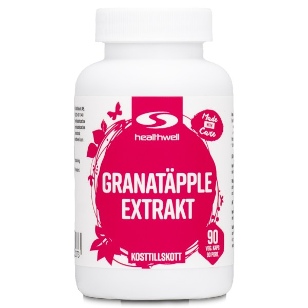 Healthwell Granatäpple Extrakt, 90 kaps | Hälsa - Kosttillskott för Honom | Gymkraft