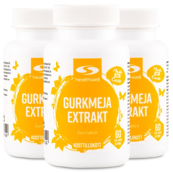 Healthwell Gurkmeja Extrakt, 180 kaps