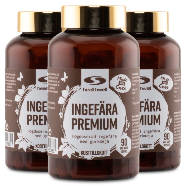 Healthwell Ingefära Premium, 270 kaps