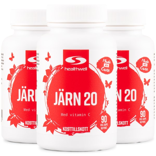 Healthwell Järn 20, 270 kaps