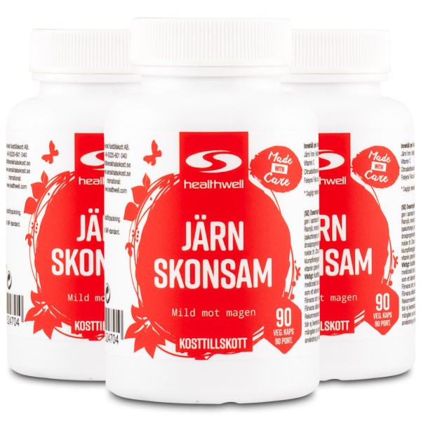 Healthwell Järn Skonsam, 270 kaps