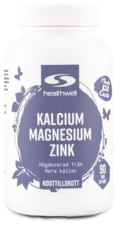 Miniatyrbild Healthwell Kalcium, Magnesium, Zink, 90 tabl