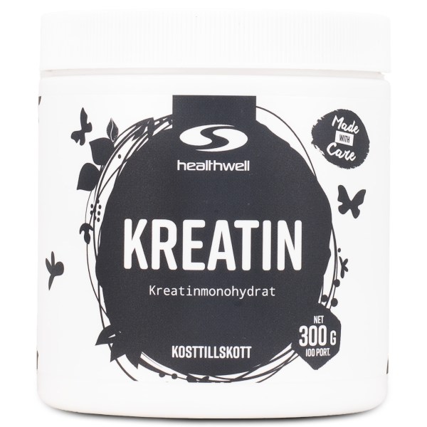 Healthwell Kreatin, Naturell, 300 g | Träningstillskott - Före Träning - Kreatin | Gymkraft