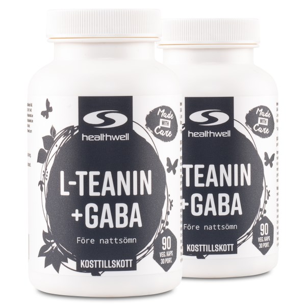 Healthwell L-Teanin + GABA, 180 kaps