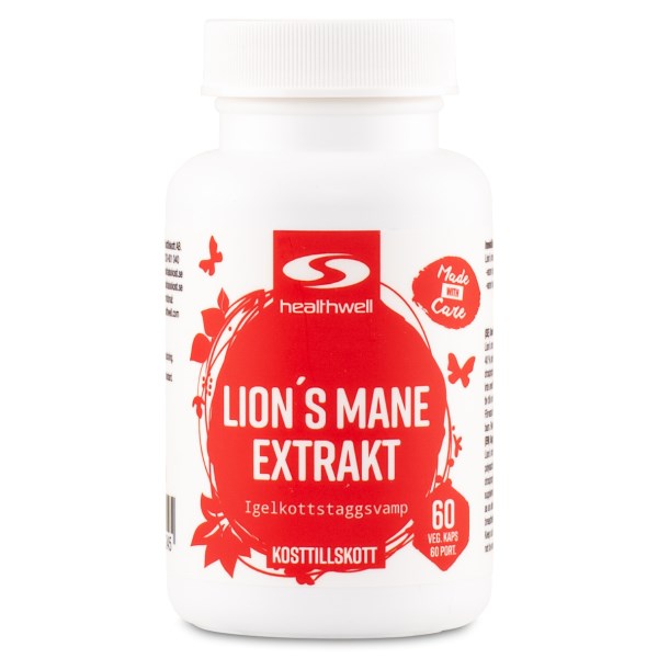 Healthwell Lions Mane Extrakt, 60 kaps