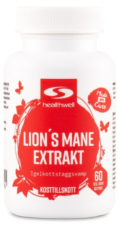 Miniatyrbild Healthwell Lions Mane Extrakt, 60 kaps