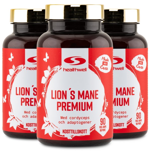 Healthwell Lions Mane Premium, 270 kaps