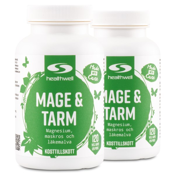 Healthwell Mage & Tarm Kapslar, 240 kaps
