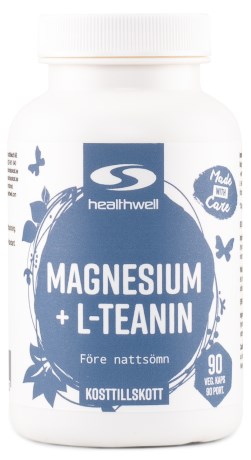 Miniatyrbild Healthwell Magnesium+L-teanin, 90 kaps