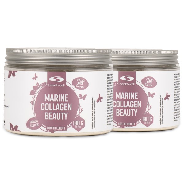 Healthwell Marine Collagen Beauty, Mango Exotisk, 360 g