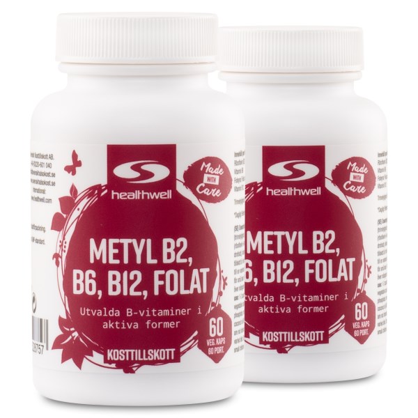 Healthwell Metyl B2, B6, B12, Folat, 120 kaps