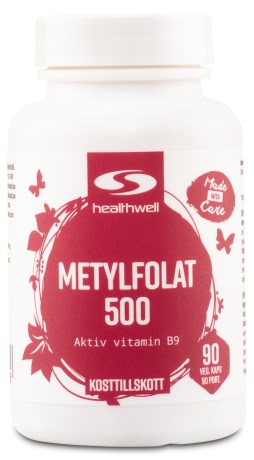 Miniatyrbild Healthwell Metylfolat 500, 90 kaps