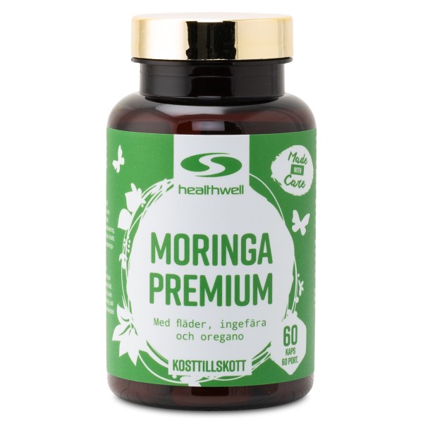 Healthwell Moringa Premium, 60 kaps | Hälsa - Detox - Näring & Greens | Gymkraft