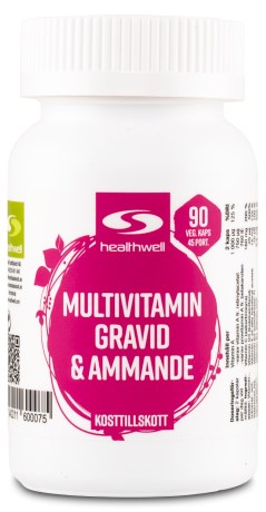 Miniatyrbild Healthwell Multivitamin Gravid & Ammande, 90 kaps