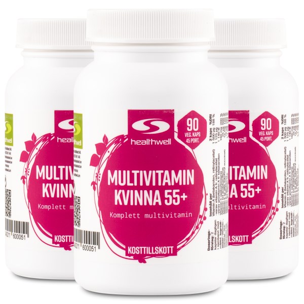 Healthwell Multivitamin Kvinna 55+, 270 kaps