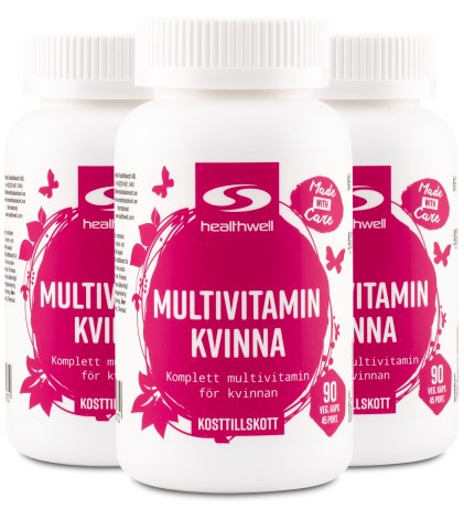 Miniatyrbild Healthwell Multivitamin Kvinna, 270 kaps