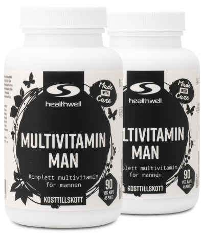 Miniatyrbild Healthwell Multivitamin Man, 180 kaps