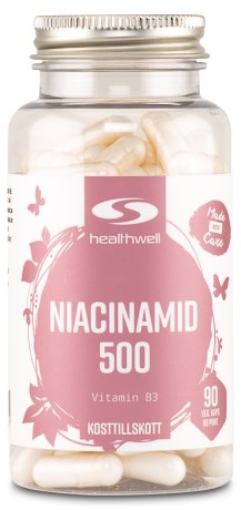 Miniatyrbild Healthwell Niacinamid 500, 90 kaps