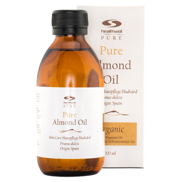 Healthwell PURE Mandelolja EKO, 200 ml | Träning & Tillbehör - Övriga Tillbehör - Kroppsvård & Hårvård | Gymkraft