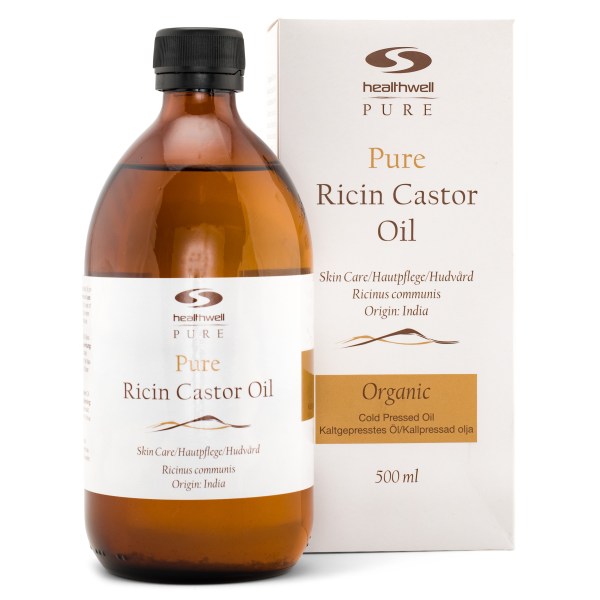 Healthwell PURE Ricinolja EKO, 500 ml | Träning & Tillbehör - Övriga Tillbehör - Kroppsvård & Hårvård | Gymkraft