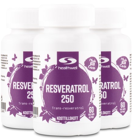Miniatyrbild Healthwell Resveratrol 250, 180 kaps