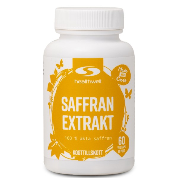 Healthwell Saffran Extrakt, 60 kaps | Hälsa - Sömn & Avslappning - Kosttillskott för sömn | Gymkraft