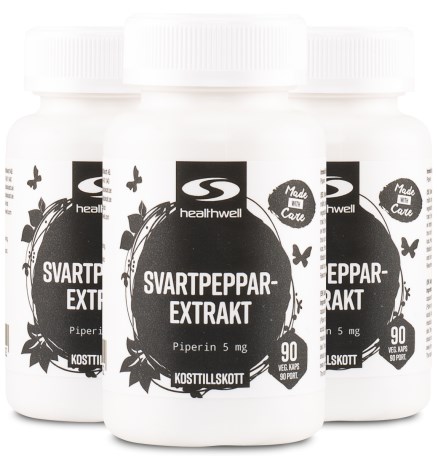 Miniatyrbild Healthwell Svartpeppar Extrakt, 270 kaps