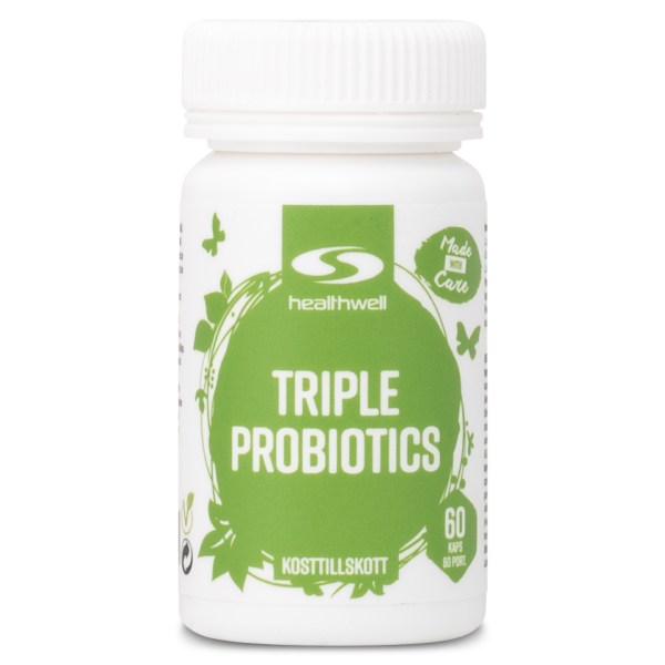 Healthwell Triple Probiotics, 60 kaps | Hälsa - Mage & Tarm - Mjölksyrabakterier | Gymkraft