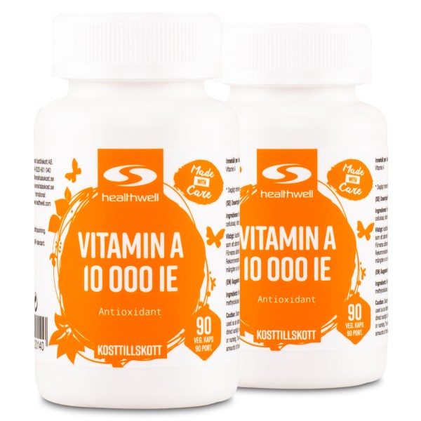 Healthwell Vitamin A 10000 IE, 180 kaps