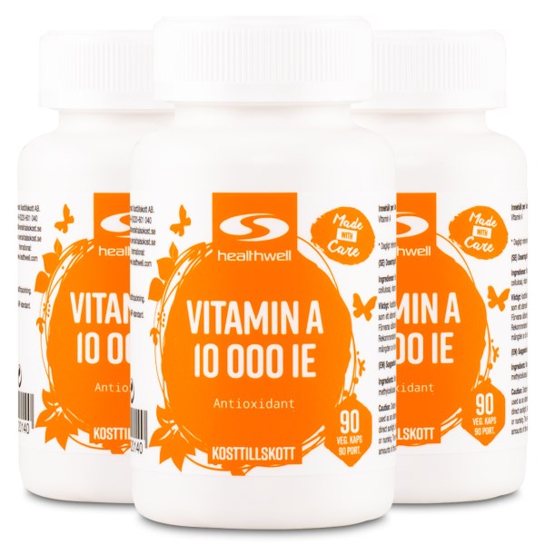 Healthwell Vitamin A 10000 IE, 270 kaps