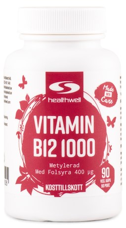 Miniatyrbild Healthwell Vitamin B12 1000 Metylerad, 90 kaps