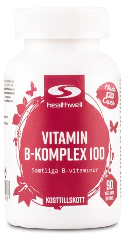 Miniatyrbild Healthwell Vitamin B-Komplex 100, 90 kaps