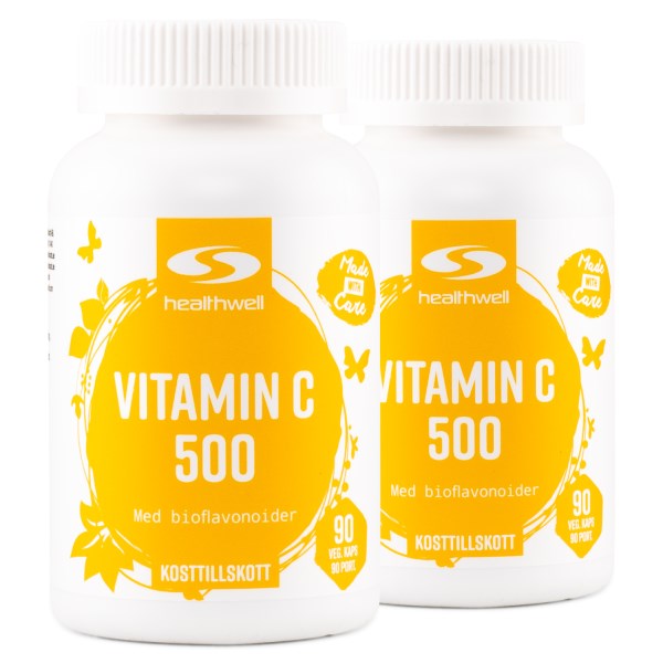 Healthwell Vitamin C 500, 180 kaps