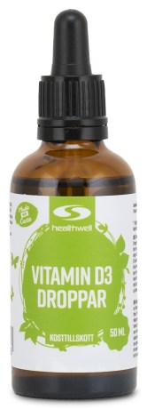Miniatyrbild Healthwell Vitamin D3 Droppar, 50 ml