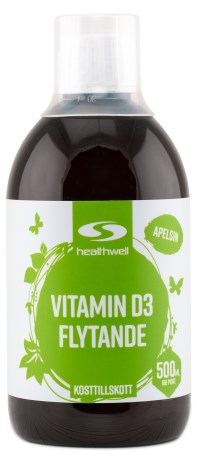 Miniatyrbild Healthwell Vitamin D3 Flytande, 500 ml
