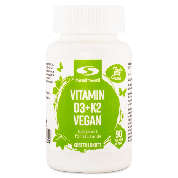 Healthwell Vitamin D3+K2 Vegan 90 kaps
