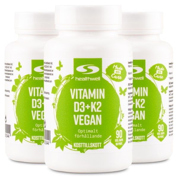 Healthwell Vitamin D3+K2 Vegan, 270 kaps