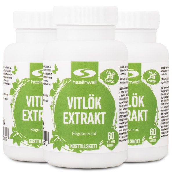 Healthwell Vitlöksextrakt, 180 kaps