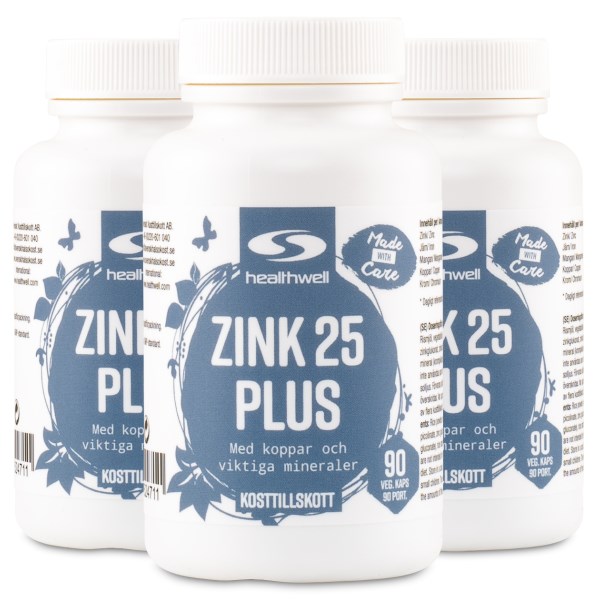 Healthwell Zink 25 Plus, 270 kaps