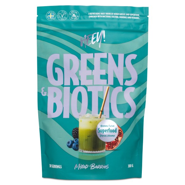 HEEY Greens & Biotics, Superfood + Probiotics, , 300 g | Hälsa - Detox - Näring & Greens | Gymkraft
