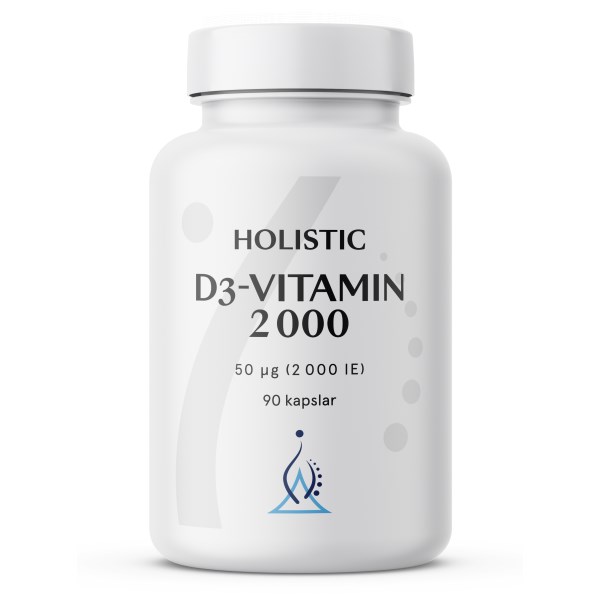 Holistic D3-vitamin 2000 IE, 90 kaps, 2000 IE | Vitamin & Mineraltillskott - Vitaminer - D-vitamin | Gymkraft