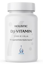 Miniatyrbild Holistic D3-vitamin i kokosolja, 90 kaps, 2000 IE