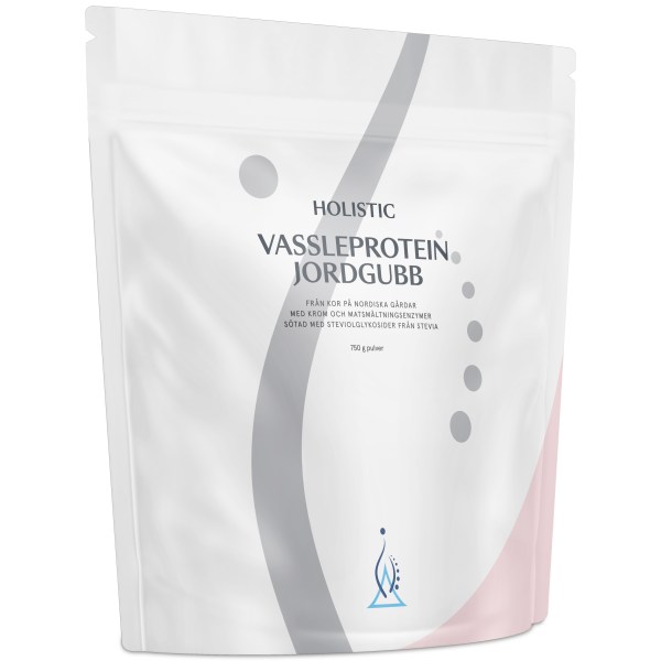 Holistic Vassleprotein, Jordgubb, 750 g | Träningstillskott - Proteinpulver - Vassleprotein | Gymkraft