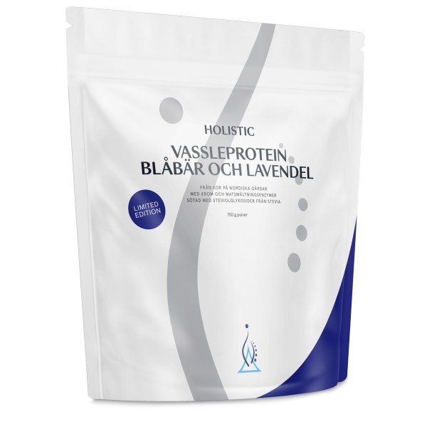 Holistic Vassleprotein, Blåbär & Lavendel, 750 g | Träningstillskott - Proteinpulver - Vassleprotein | Gymkraft