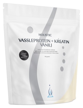 Miniatyrbild Holistic Vassleprotein + Kreatin, Vanilj, 750 g