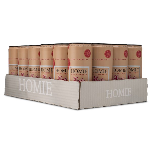 Homie Soda Koffeinfri, Pink Grapefruit, 24-pack | Livsmedel - Dryck - Funktionsdryck | Gymkraft