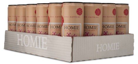 Miniatyrbild Homie Soda Koffeinfri, Pink Grapefruit, 24-pack