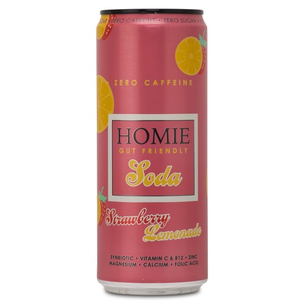 Homie Soda Koffeinfri, Strawberry/Lemonade, 1 st | Livsmedel - Dryck - Funktionsdryck | Gymkraft