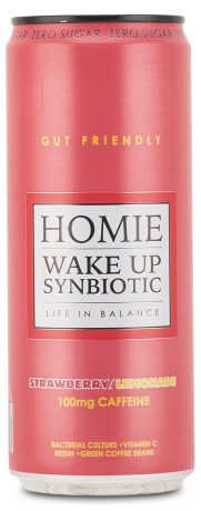 Miniatyrbild Homie Wake Up Synbiotic, Strawberry Lemonade, 1 st